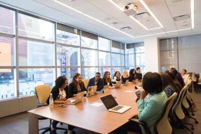 people gathered around a conference table