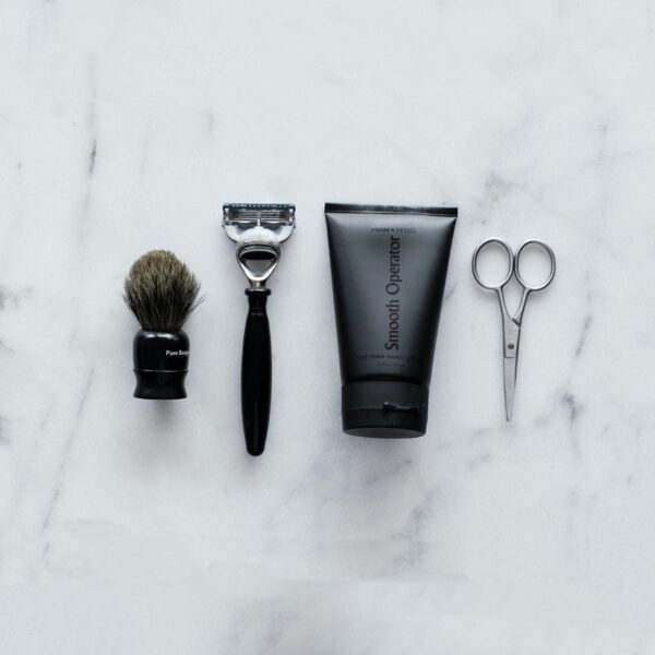 shaving tools and men skincake products
